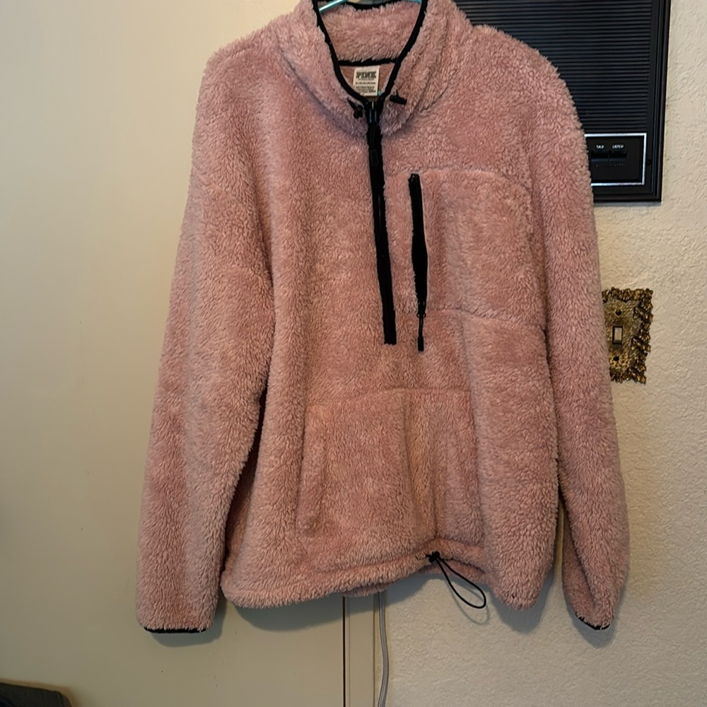 Pink fuzzy sweater